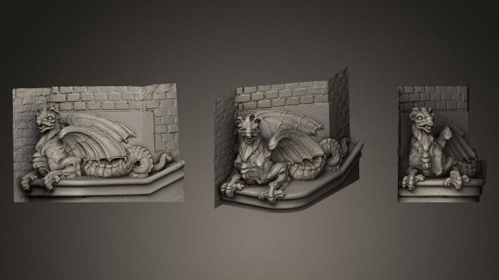 Figurines of griffins and dragons - Wood Carving of Dragon, STKG_0078. 3D  stl model for CNC